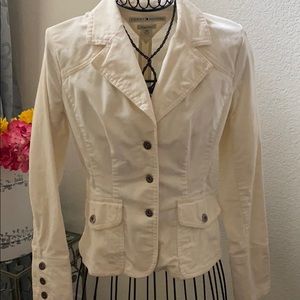 Cream Corduroy blazer by Tommy Hilfiger